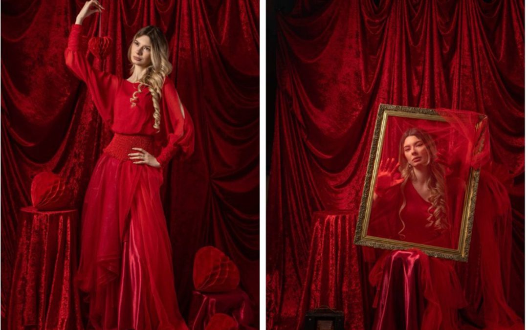 Anastasia Red Theme Club Shoot